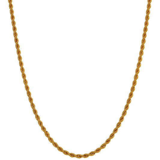22ct Gold Rope Chain 18"