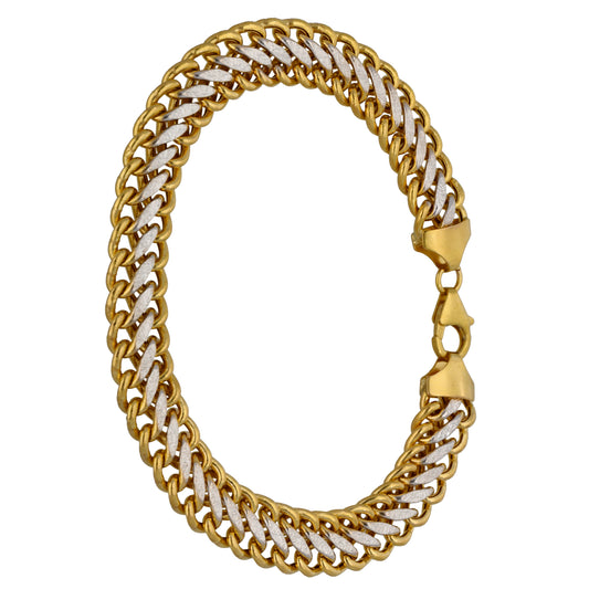 9ct Bicolour Gold Fancy Bracelet