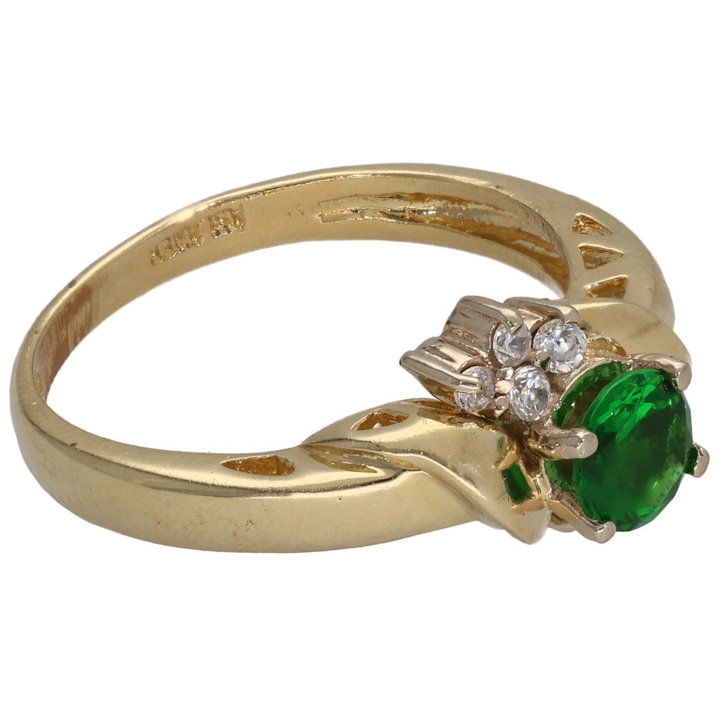 14ct Gold Imitation Gems Dress/Cocktail Ring Size P