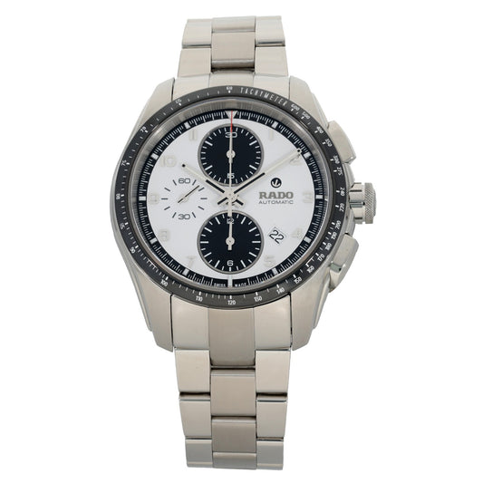 Rado Hyperchrome 603.6042.3, white dial with black sub dials in stainless steel case