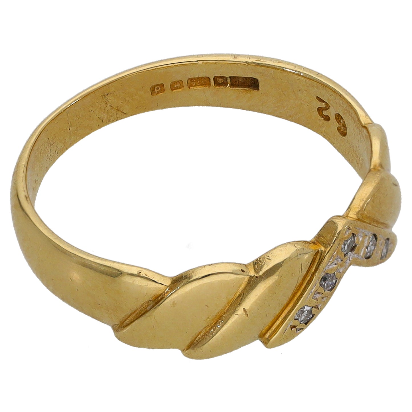9ct Gold Cubic Zirconia Alternative Ring Size M