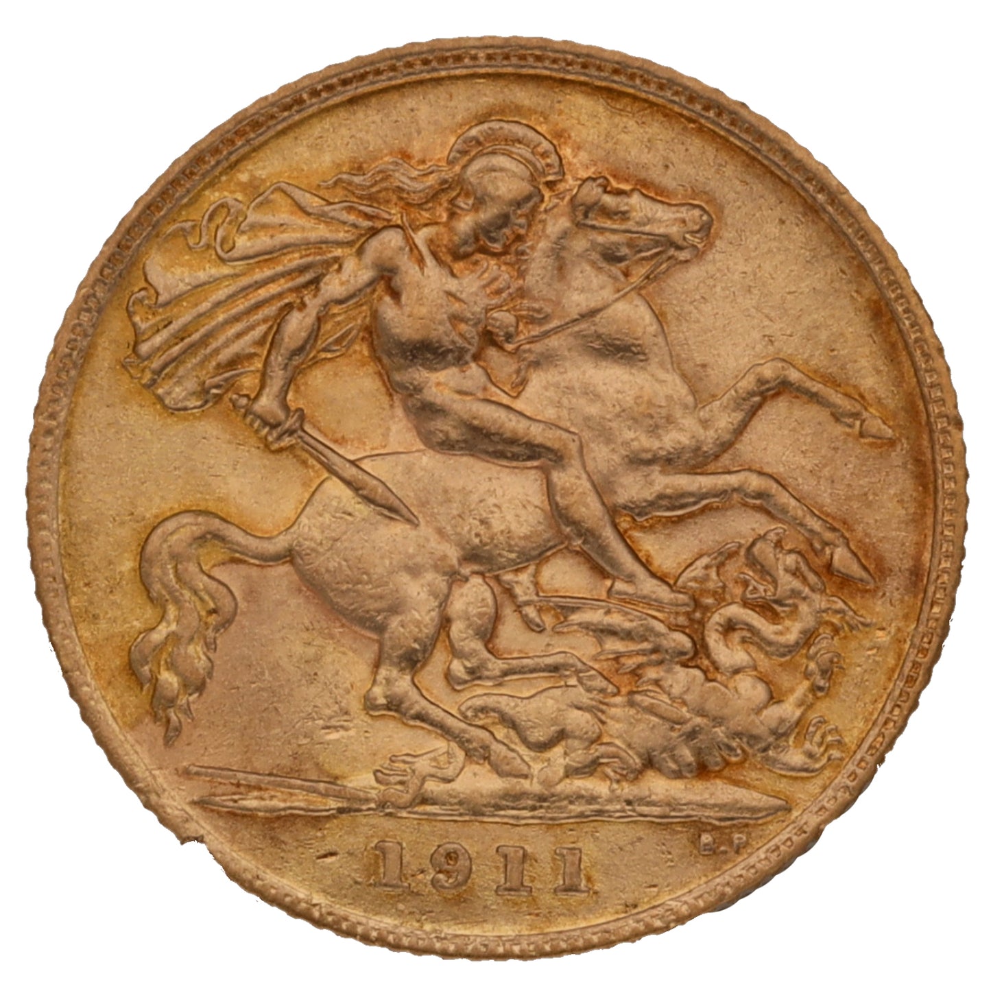 22ct Gold King George V Half Sovereign Coin 1911