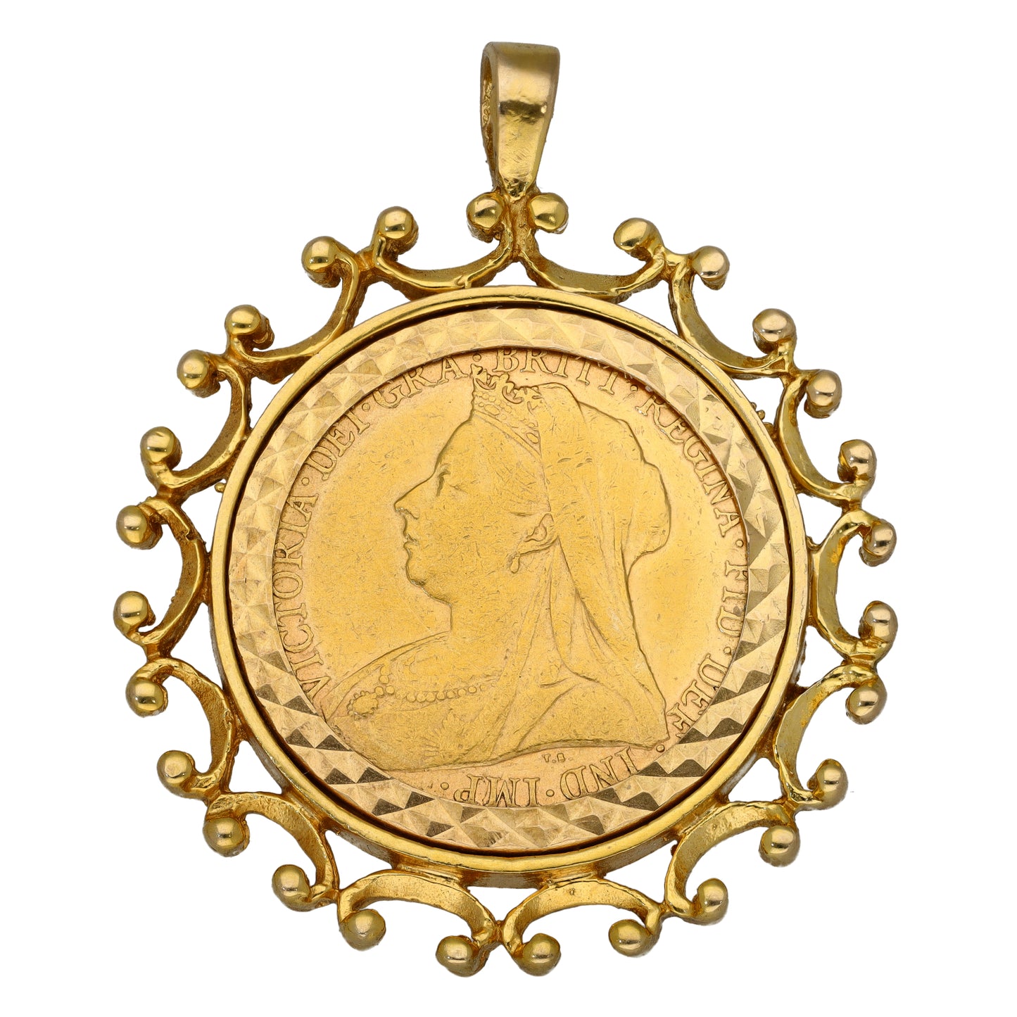 9ct Gold Full Sovereign Coin Pendant
