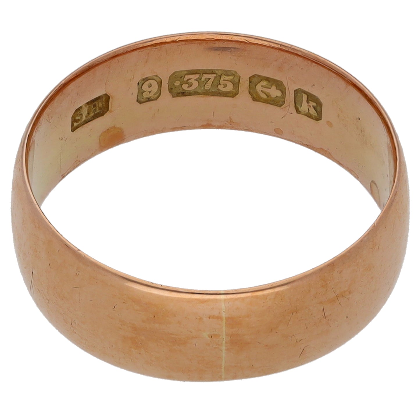 9ct Gold Plain Wedding Ring Size M