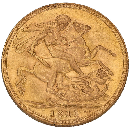 22ct Gold King George V Full Sovereign Coin 1911