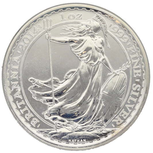 Fine Silver Queen Elizabeth II 1 OZ Britannia Coin 2014