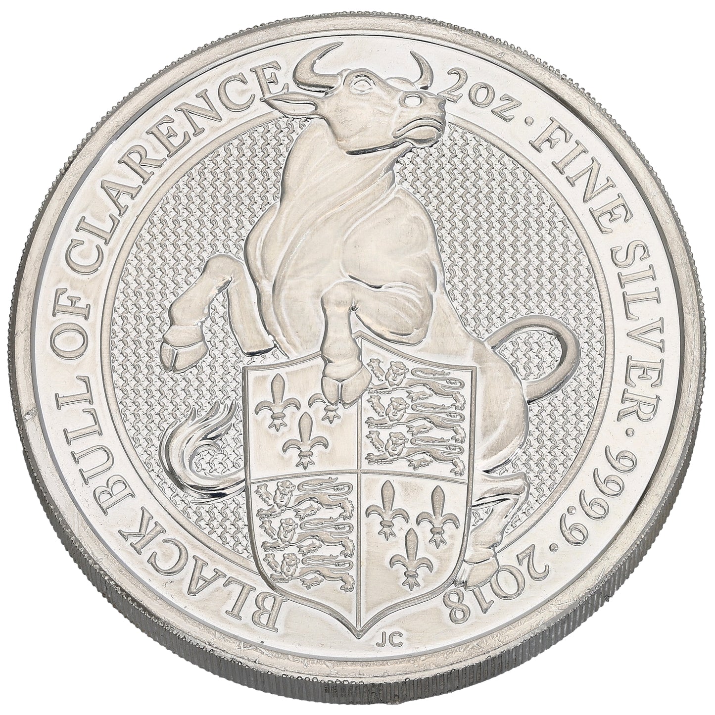 Fine Silver Black Bull Of Clarence 2 OZ Coin 2018