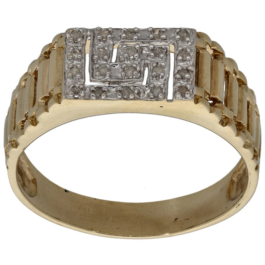 9ct Gold 0.20ct Diamond Alternative Ring Size Z