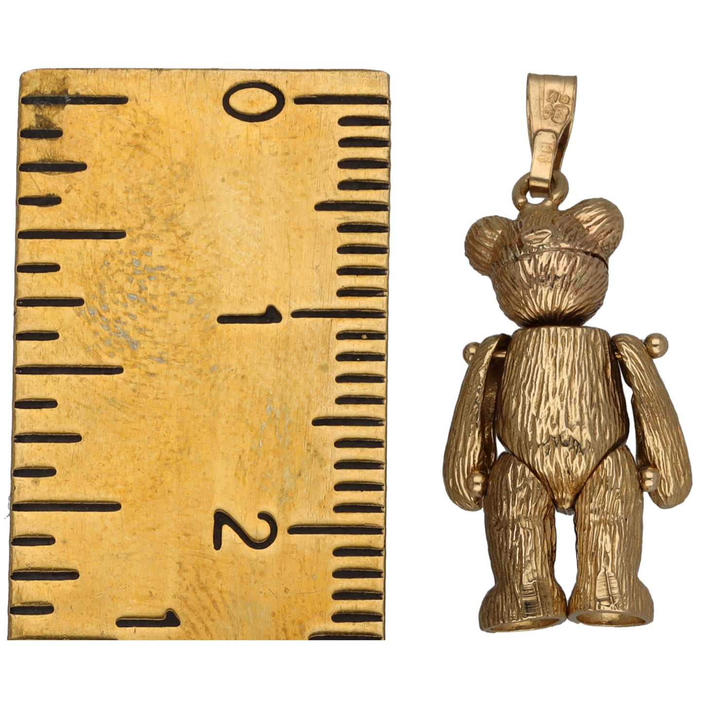 9ct Gold Cubic Zirconia Teddy Bear Pendant