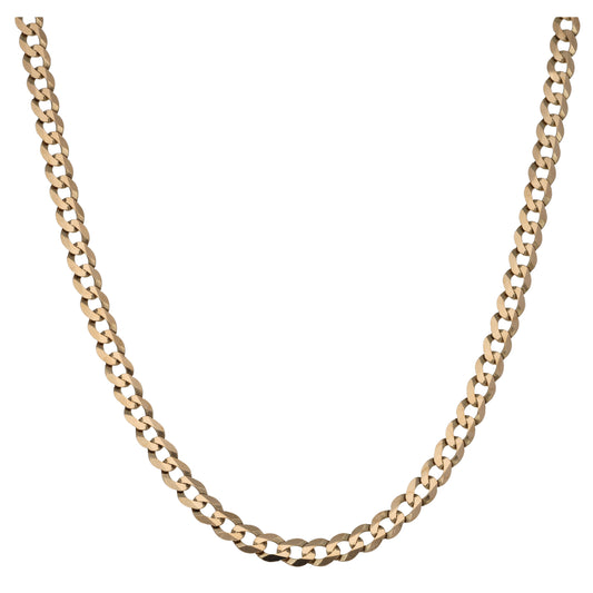 9ct Gold Curb Chain 18"