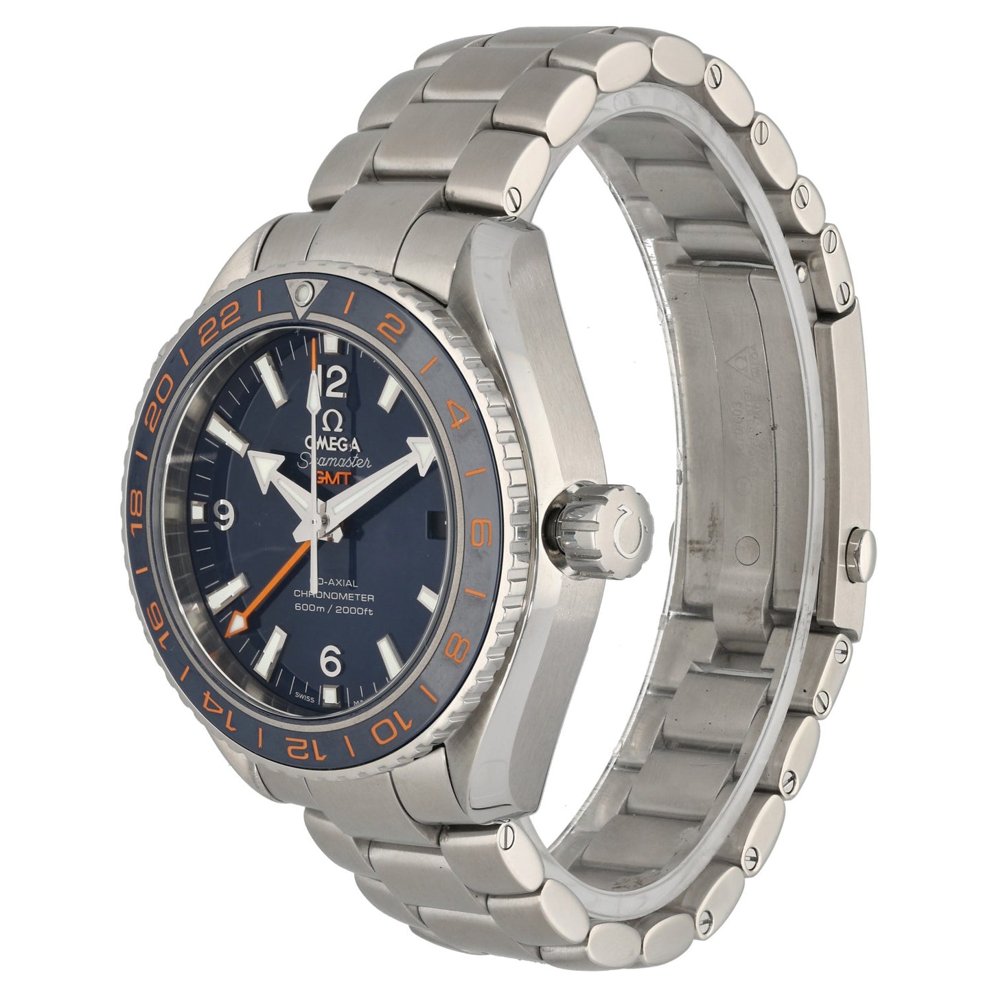 Omega Planet Ocean 232.30.44.22.03.001, blue dial, stainless steel, front angle image