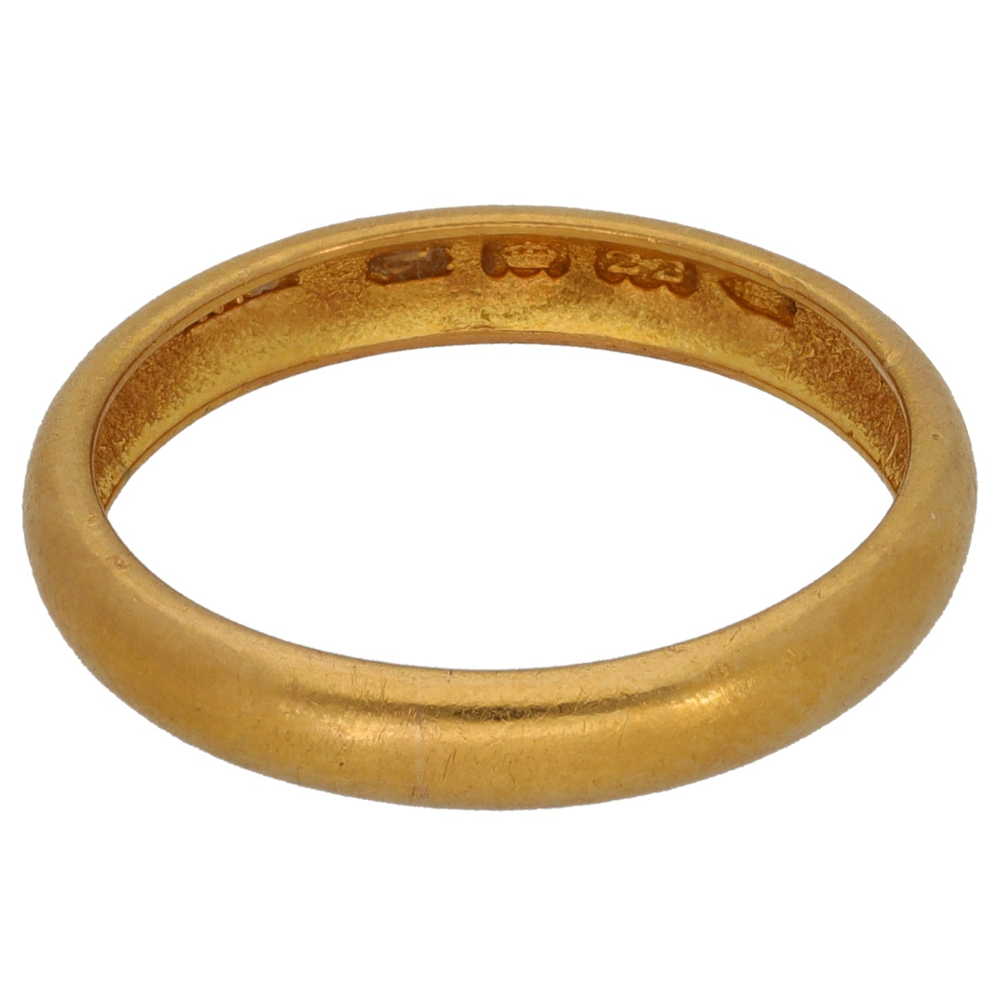 22ct Gold Plain Wedding Ring Size N
