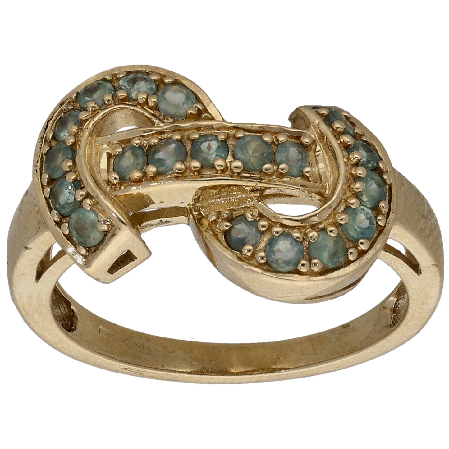 9ct Gold Chrysoberyl Dress/Cocktail Ring Size N