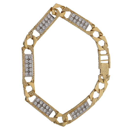9ct Gold Cubic Zirconia Alternative Bracelet