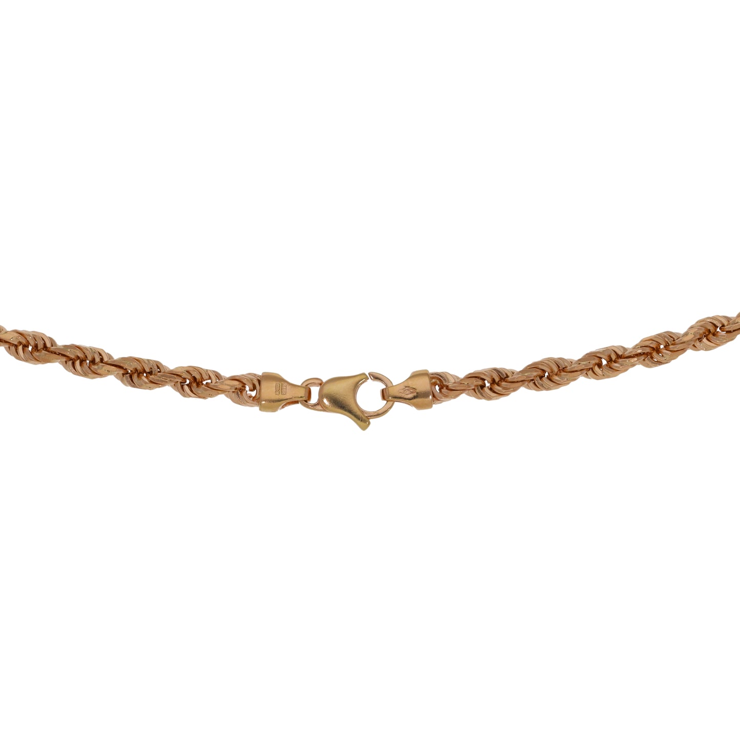 9ct Rose Gold Rope Chain 28"