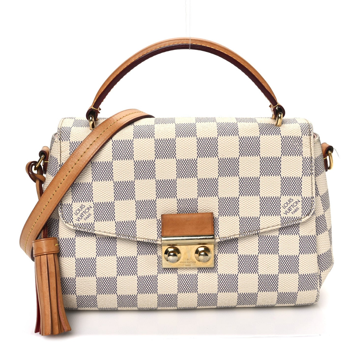 Louis Vuitton Croisette Damier Azur Coated Canvas Bag - White