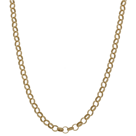 9ct Gold Belcher Chain 18"