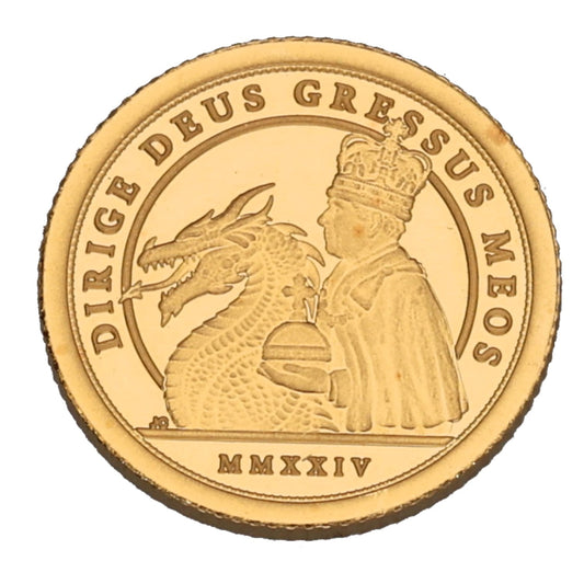 22ct Gold King Charles III Eighth Sovereign Coin 2024
