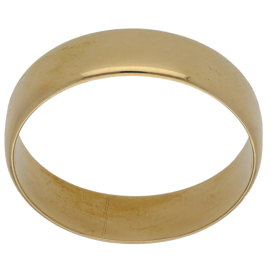 9ct Gold Plain Wedding Ring Size S