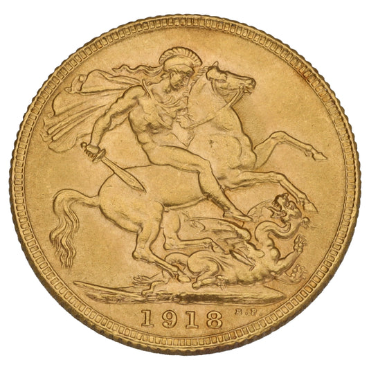 22ct Gold King George V Full Sovereign Coin 1915