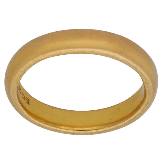 22ct Gold Plain Wedding Ring Size M