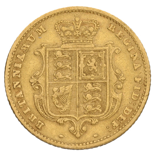 22ct Gold Queen Victoria Half Sovereign Coin 1859