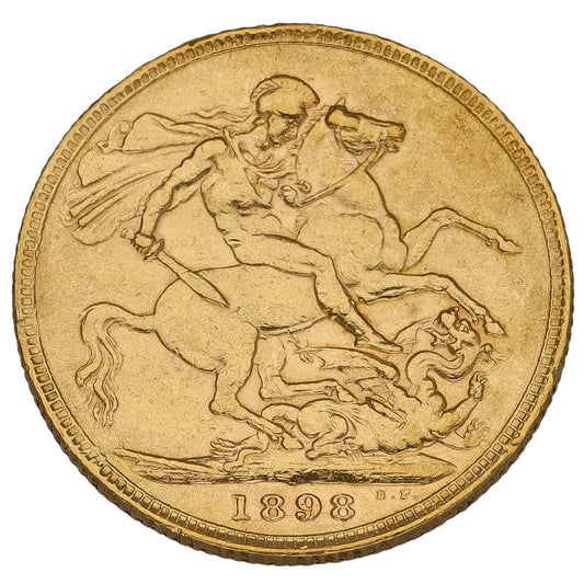 22ct Gold Queen Victoria Full Sovereign Coin 1898