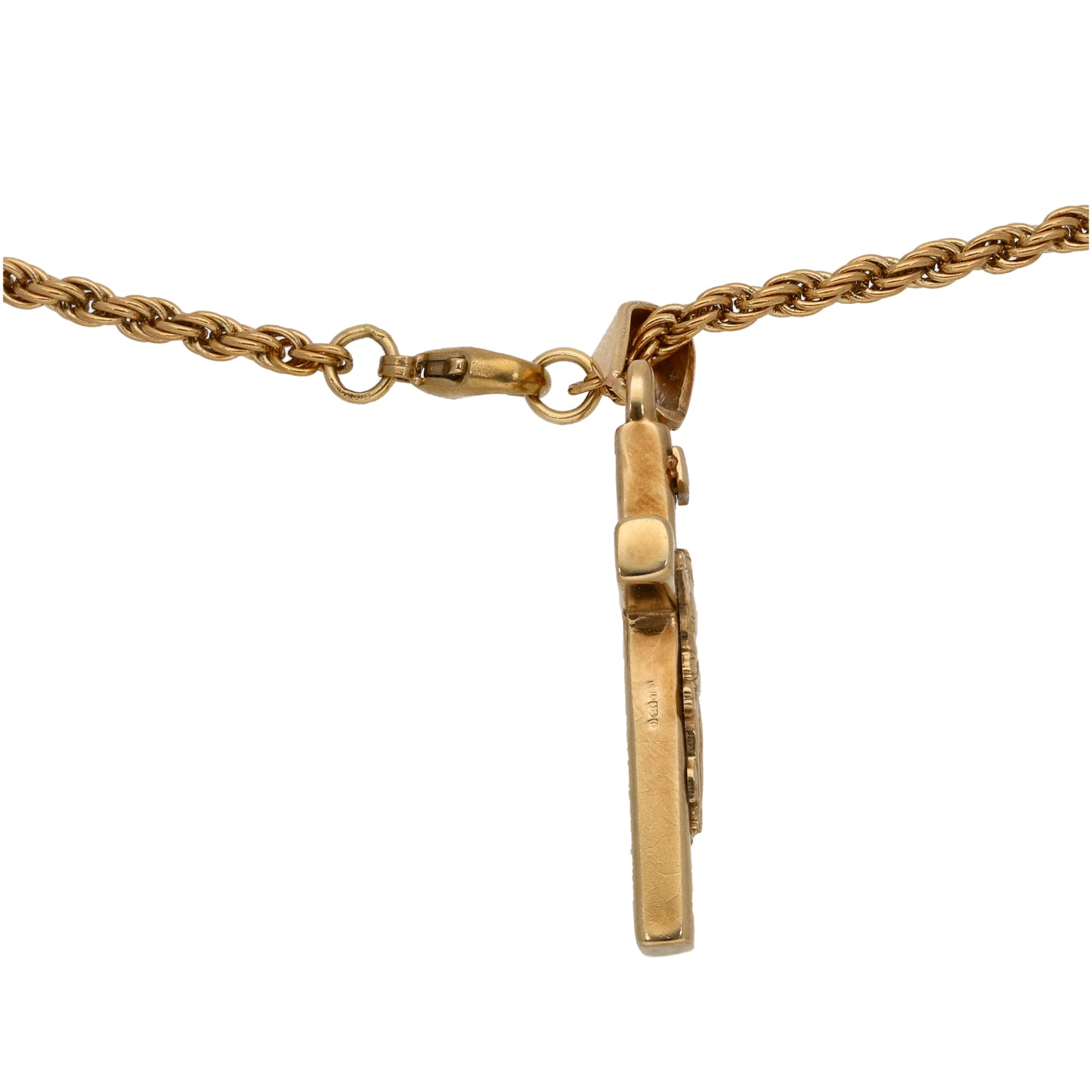 9ct Gold Crucifix Pendant With Chain