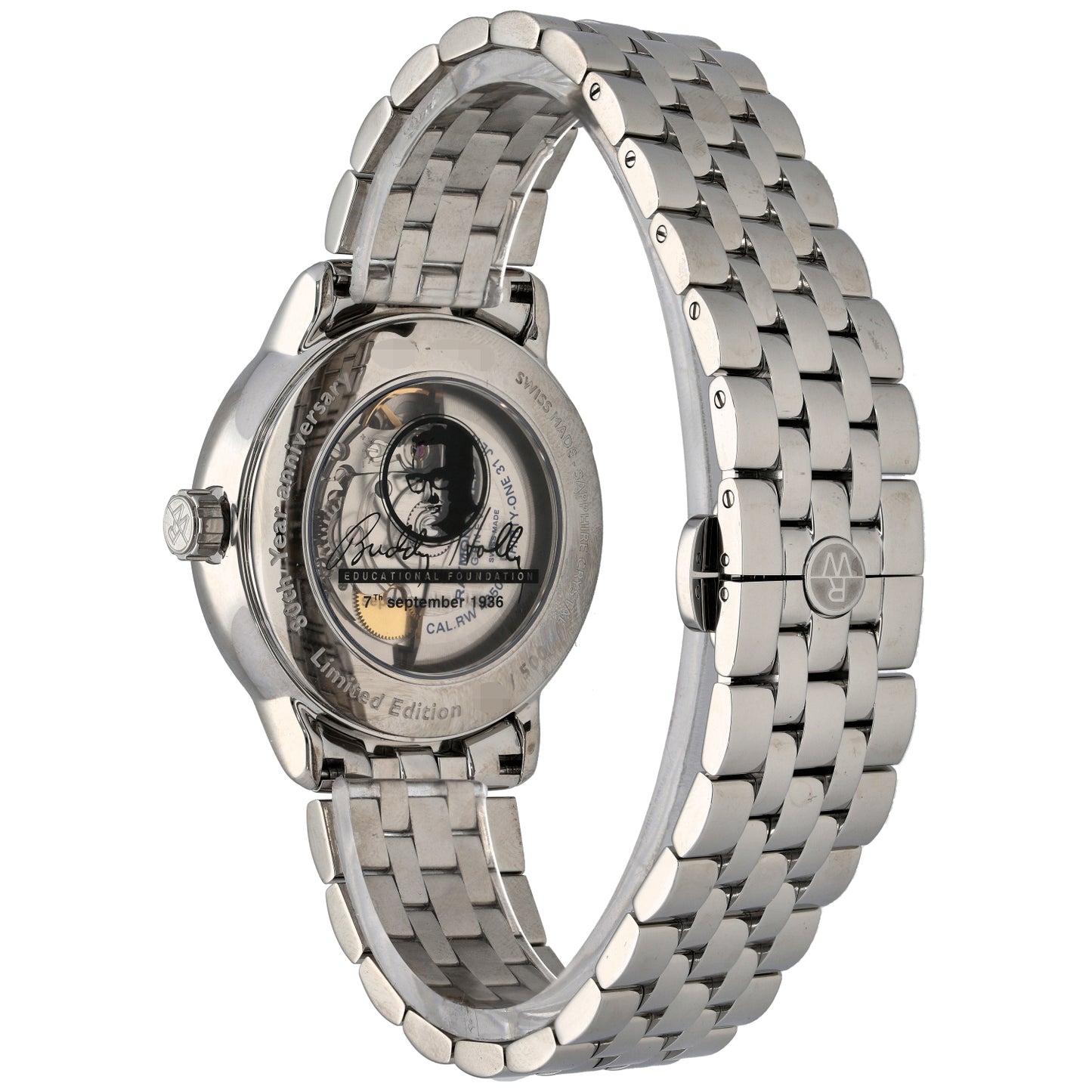 Raymond Weil Maestro 'Buddy Holly' 2238 39mm Stainless Steel Watch