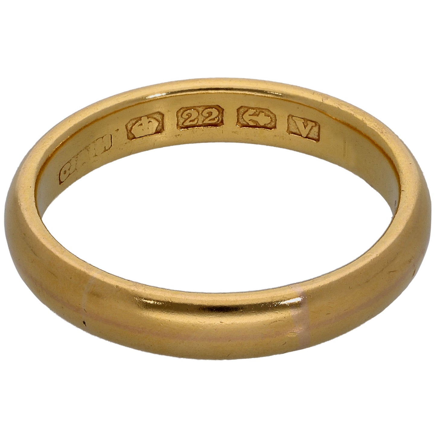 22ct Gold Plain Wedding Ring Size Q