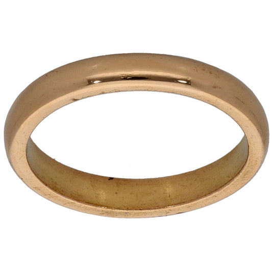22ct Gold Plain Wedding Ring Size M