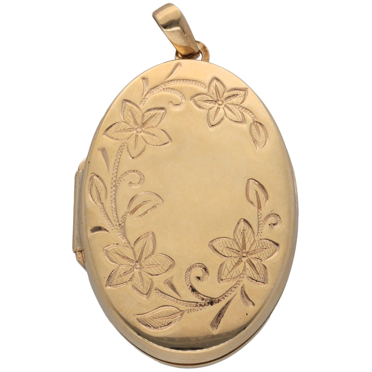 9ct Gold Patterned Locket Pendant