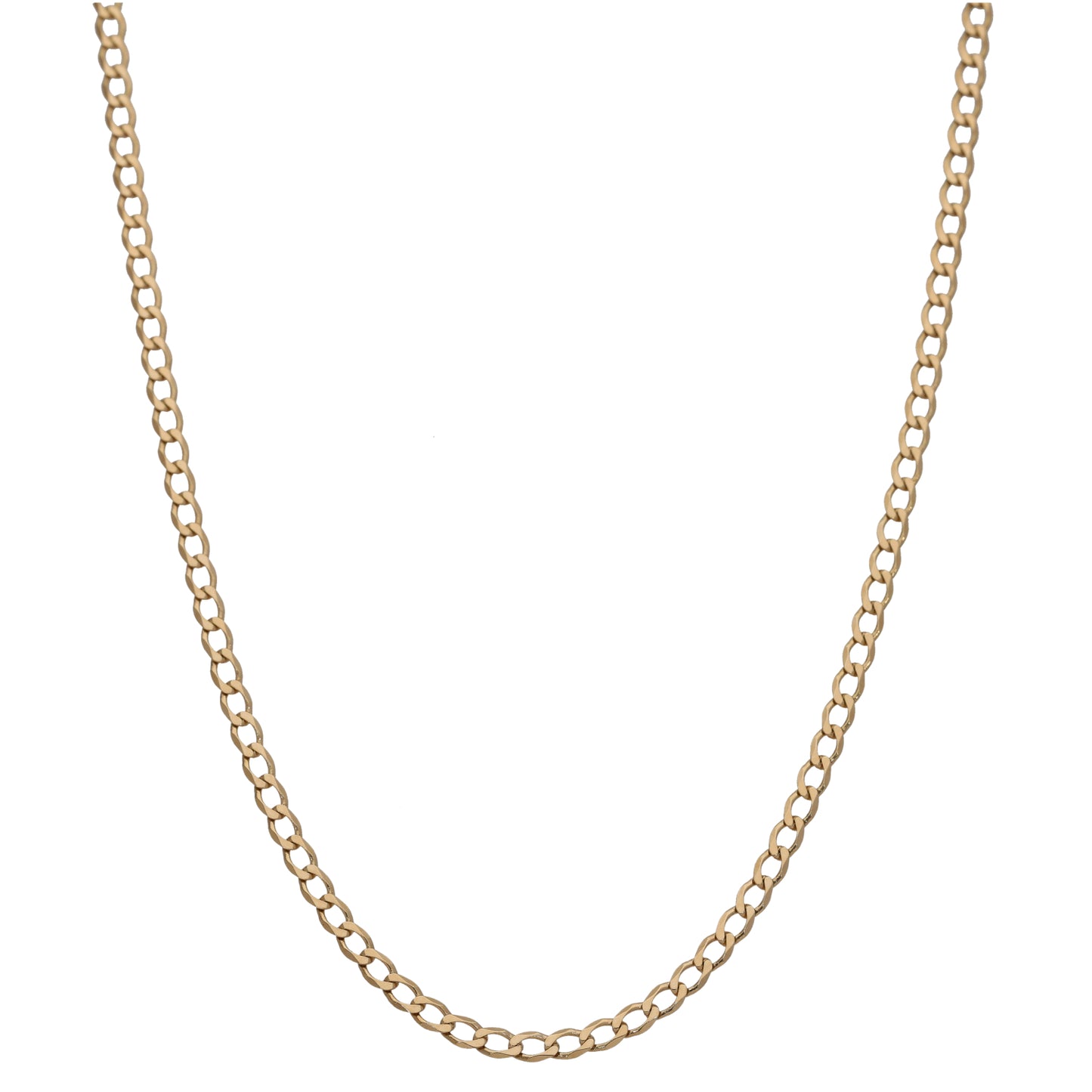 9ct Gold Curb Chain 22"