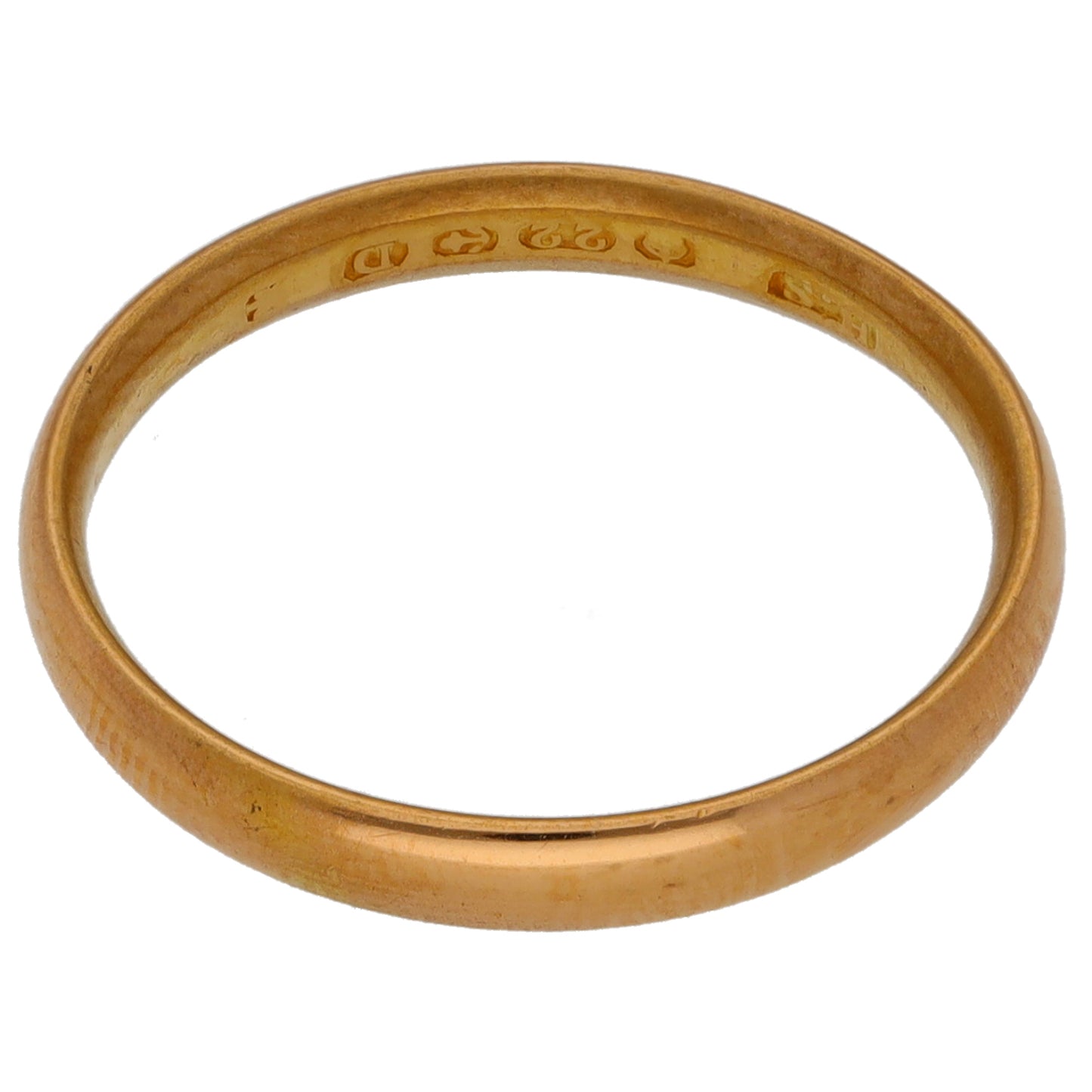 22ct Gold Plain Wedding Ring Size N