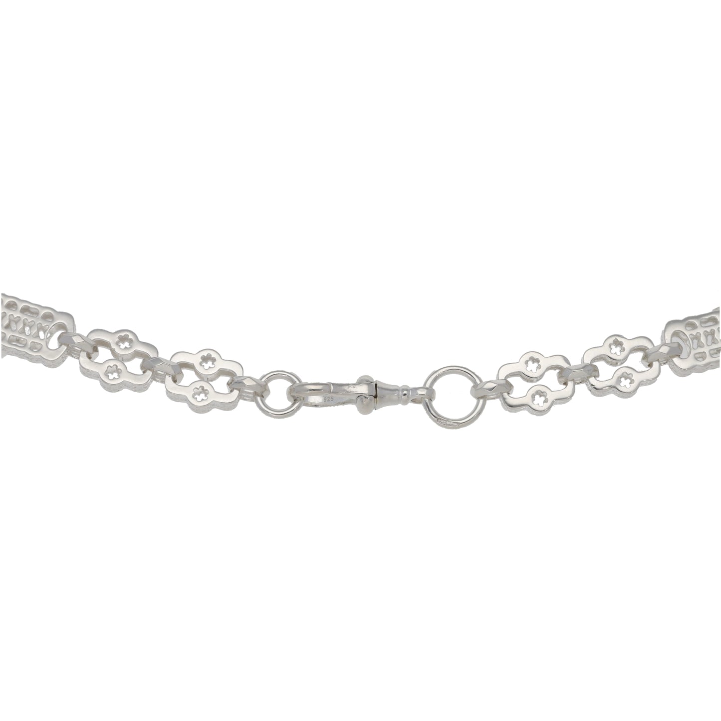 New Sterling Silver Stars and Bars Chain 22"