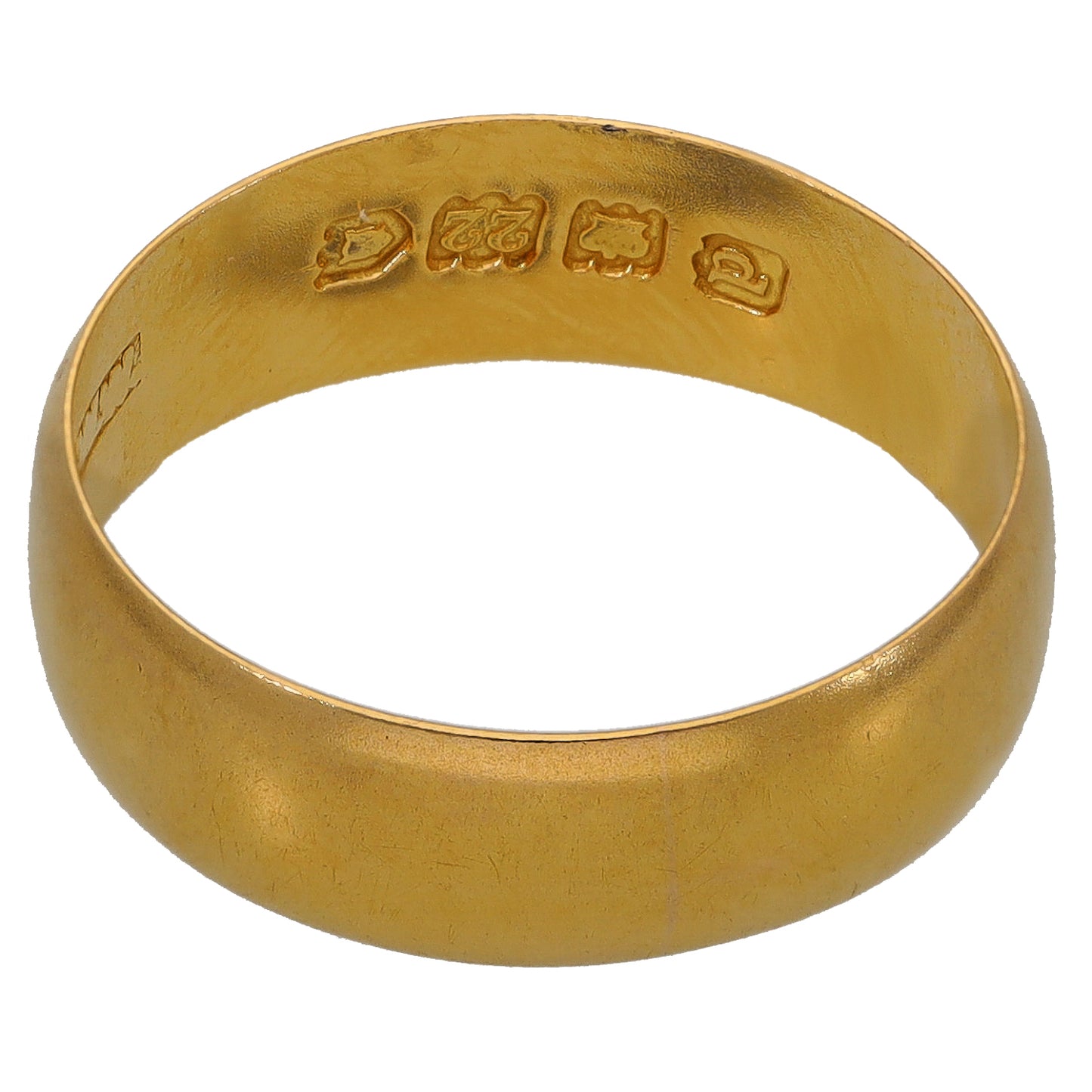 22ct Gold Plain Wedding Ring Size K