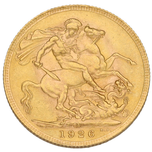 22ct Gold King George V Full Sovereign Coin 1926
