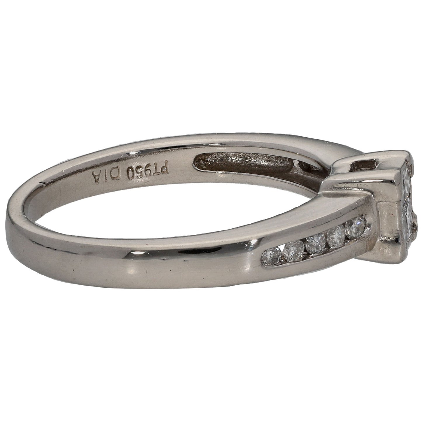 Platinum 0.25ct Diamond Dress/Cocktail Ring Size K