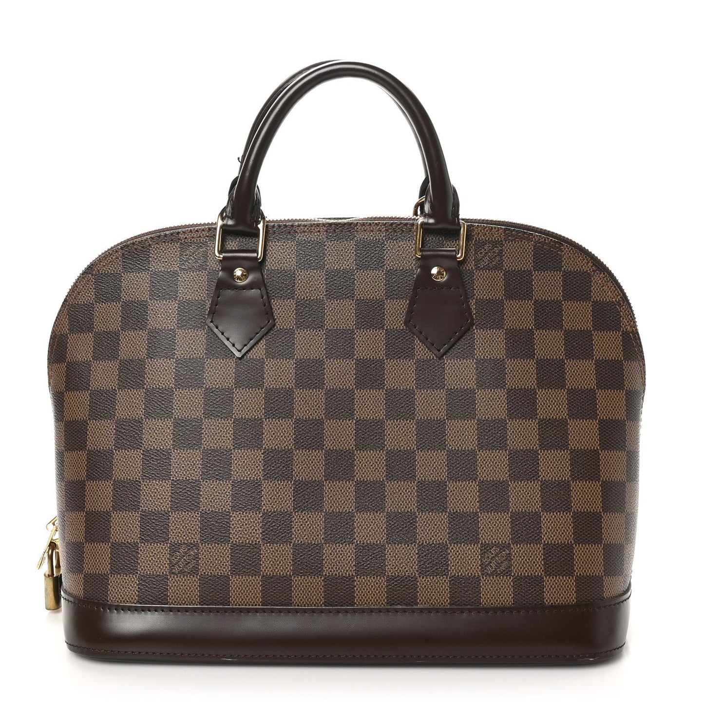 Louis Vuitton Alma Damier Ebene Coated Canvas Bag - Brown