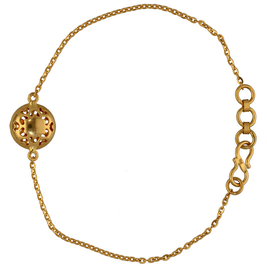 New 22ct Gold Singapore Bracelet With Medallion