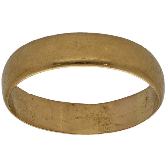22ct Gold Plain Wedding Ring Size R