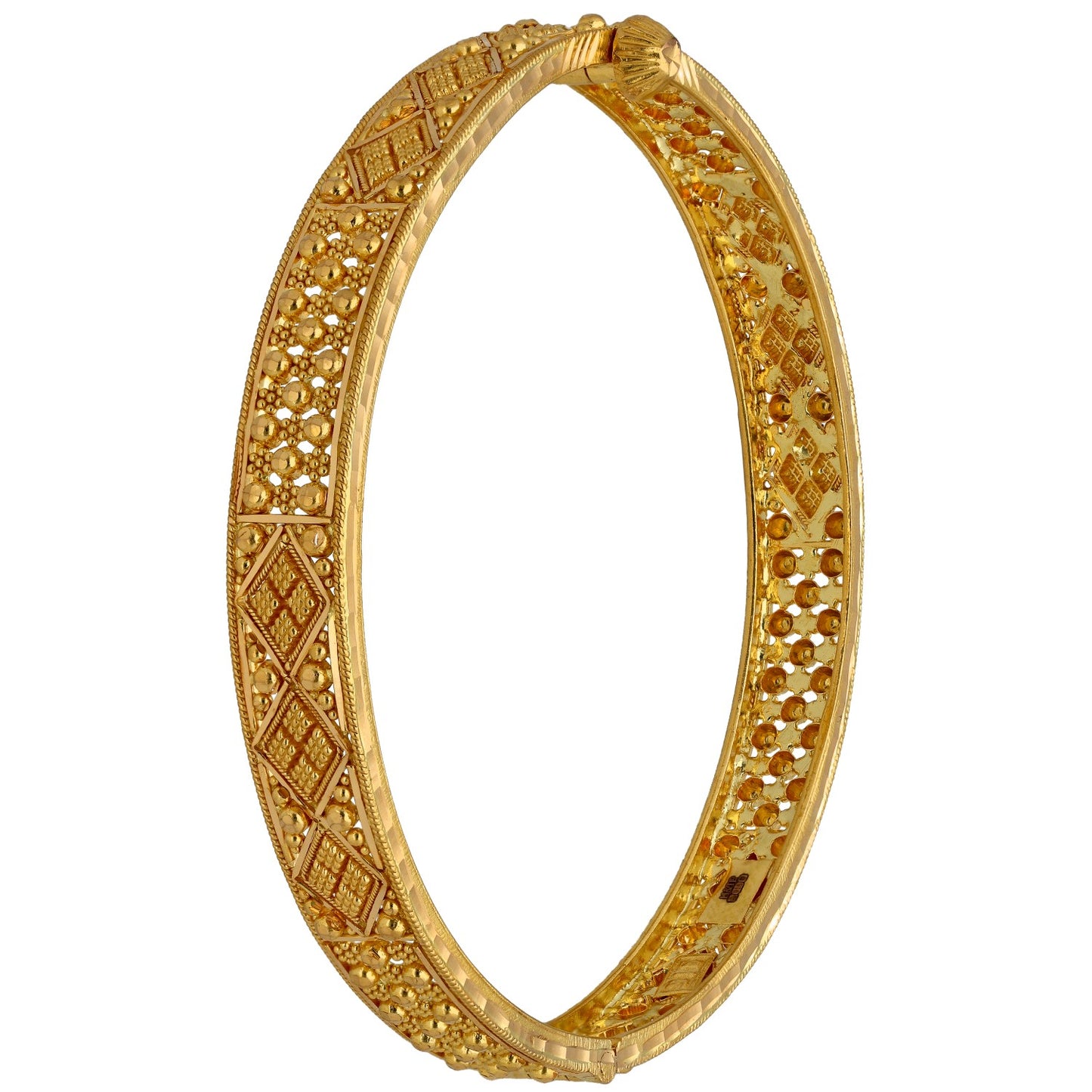 22ct Gold Patterned Bangle