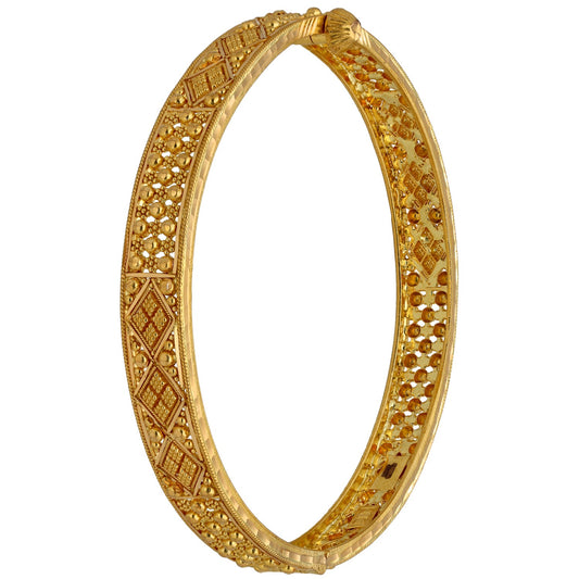 22ct Gold Patterned Bangle