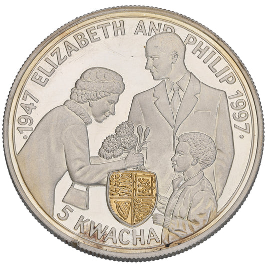 Sterling Silver Elizabeth & Phillip 50th Wedding Anniversary Coin 1997