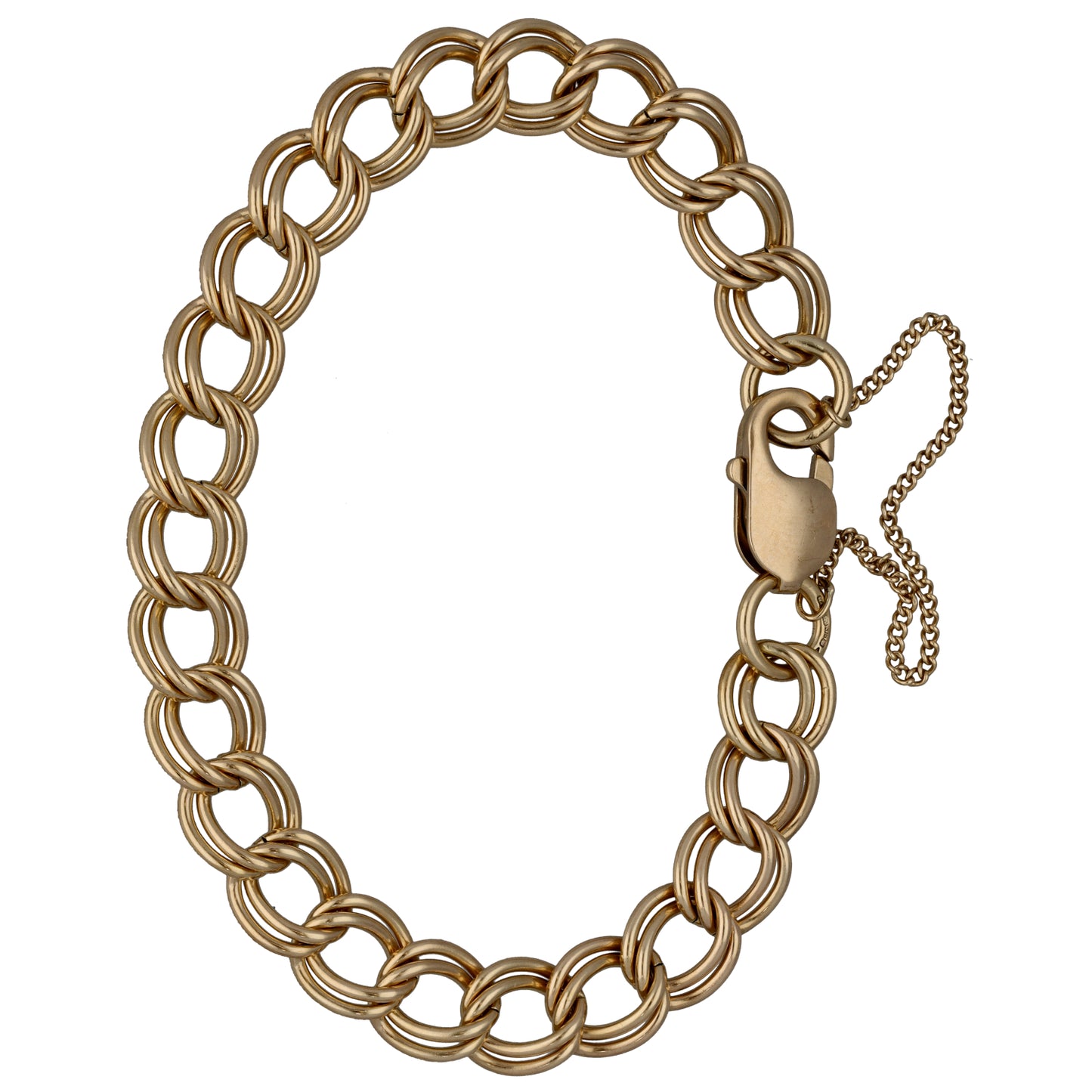 9ct Gold Double Curb Bracelet
