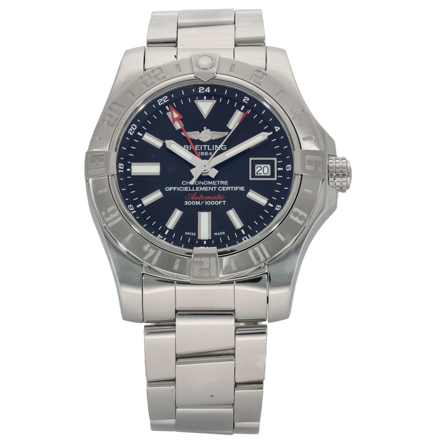 Breitling Avenger II GMT A32390 43mm Stainless Steel Watch