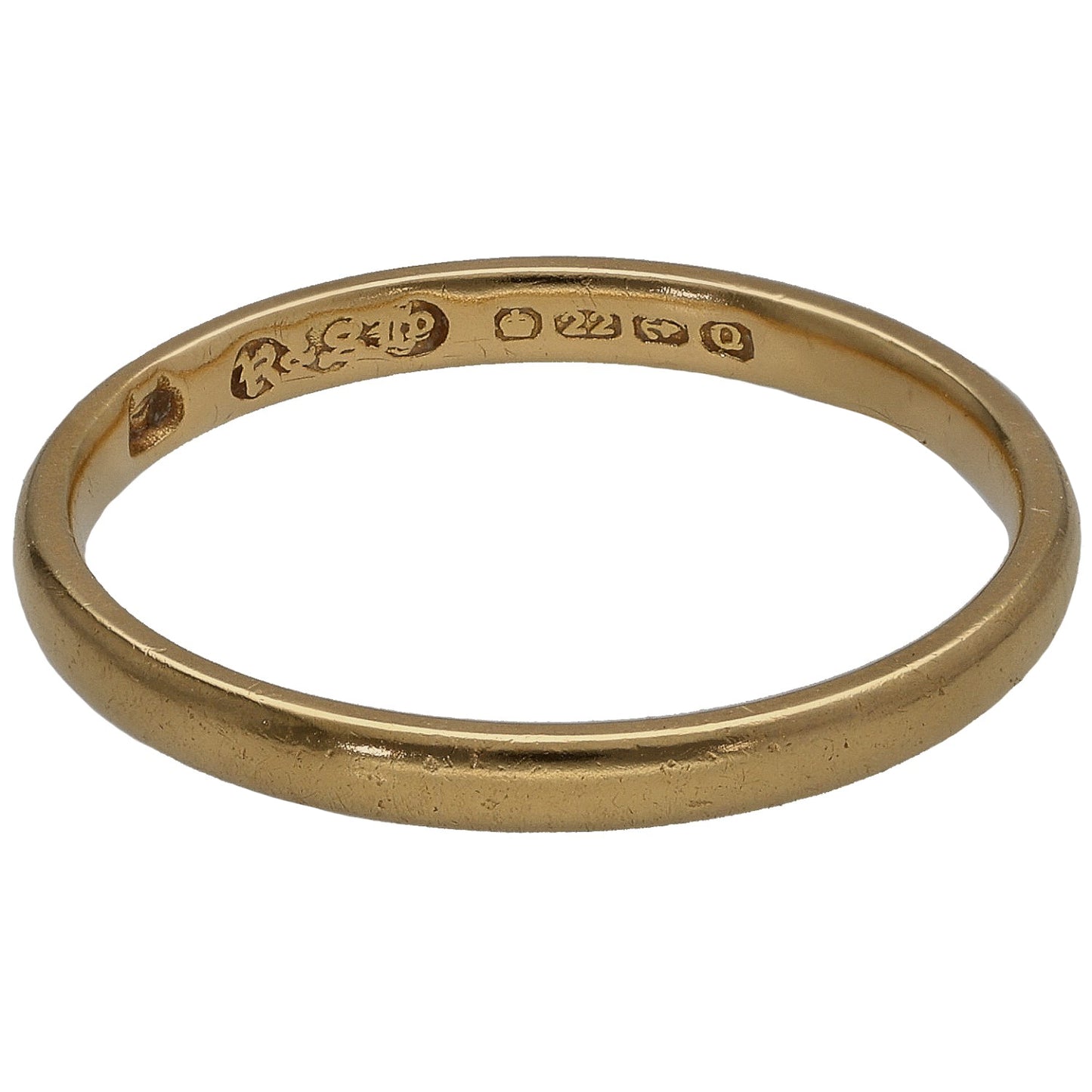 22ct Gold Plain Wedding Ring Size O