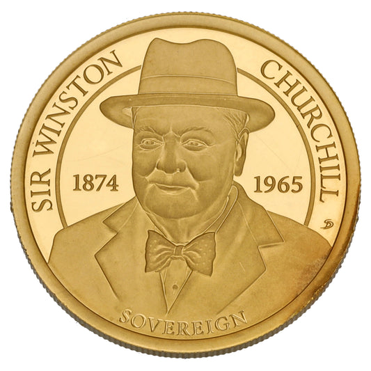22ct Gold Sir Winston Churchill Full Sovereign Coin 2024
