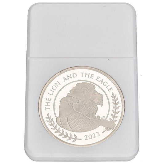 Fine Silver The Lion And The Eagle 2 OZ Coin 2023