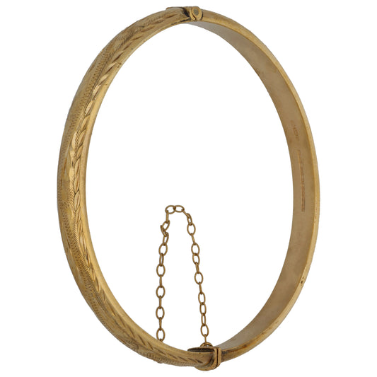 9ct Gold Hinged/Clasp Bangle